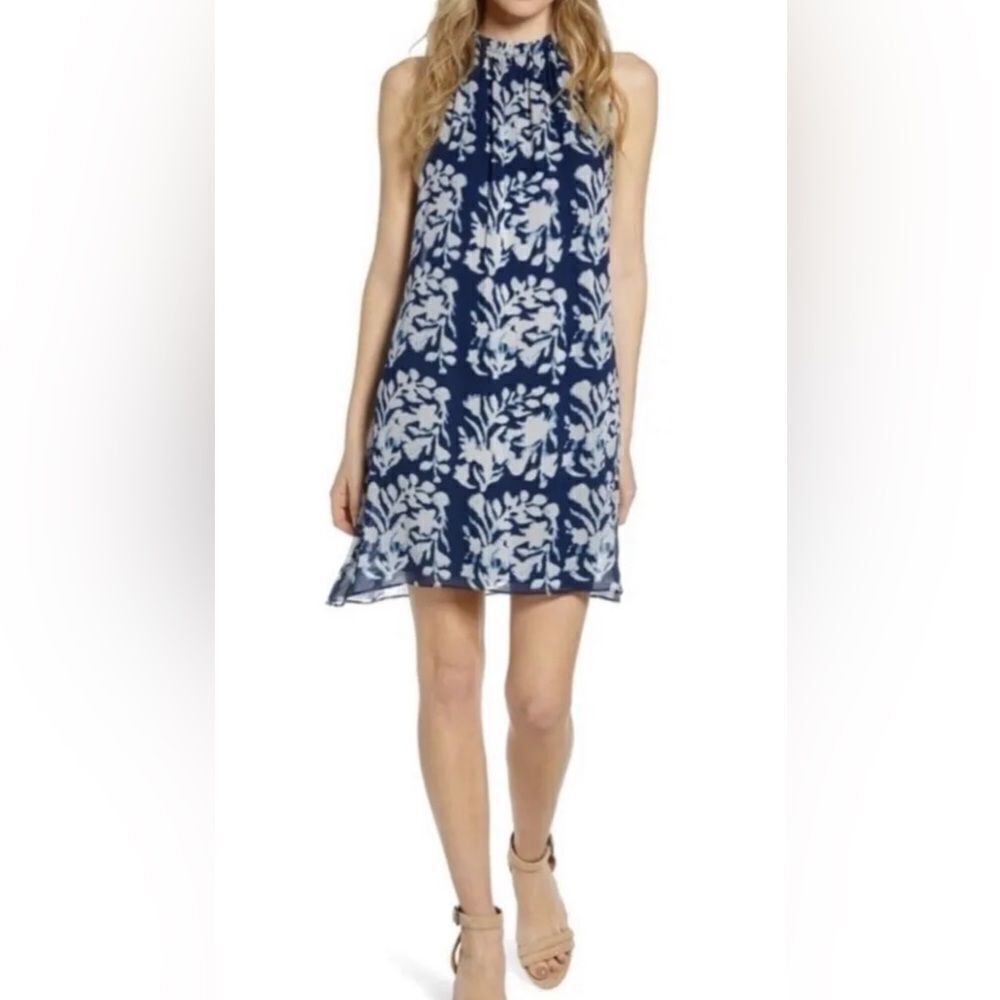 Bailey 44 Andros Batik Sleeveless Dress Blue S